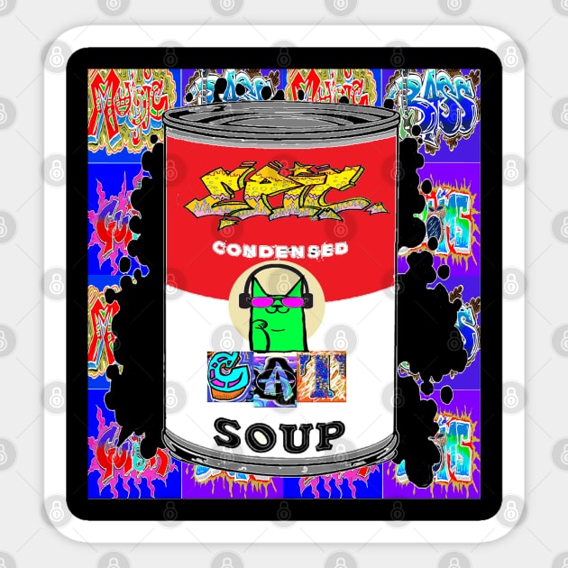 Cat,Epic,Graffiti,Soup,pop,7 Sticker by LowEndGraphics